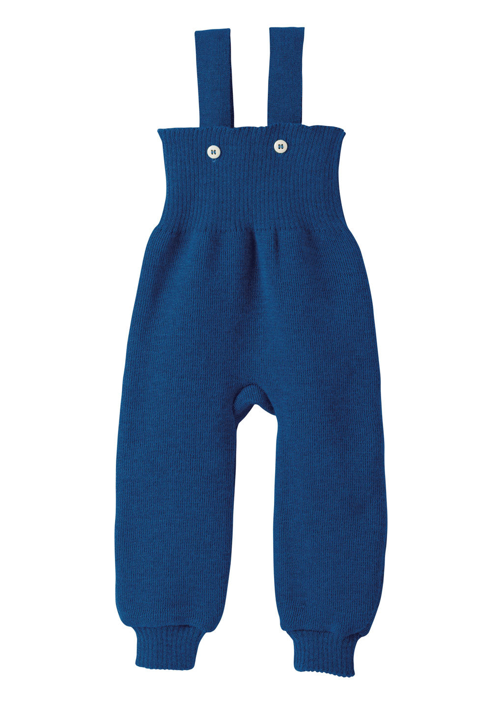 Pantaloni salopette in maglia di lana merino bio 0-4 anni // blu navy
